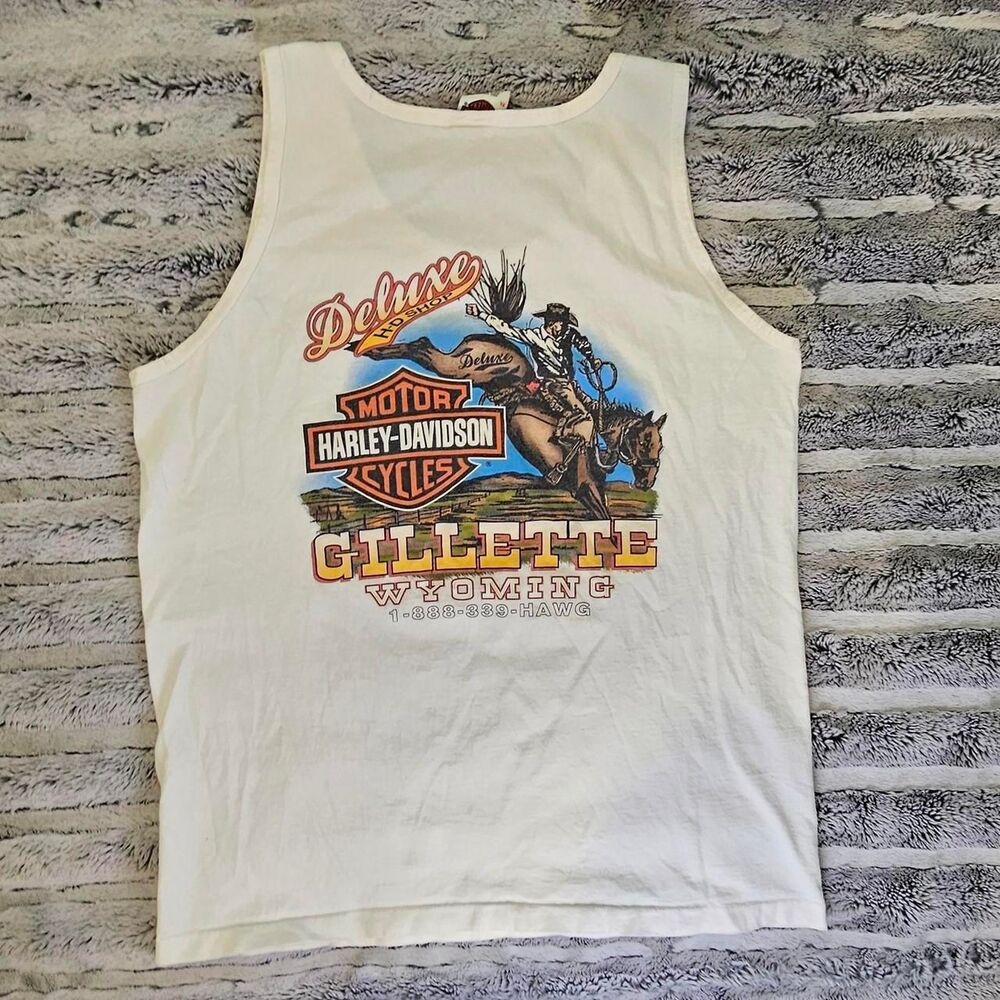 Harley-davidson Men's White and Cream Vest